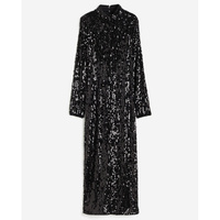 Платье H&M Long Sequined, черный