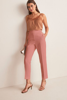 Элегантные зауженные брюки с декоративными пуговицами Next, розовый