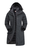 Женская длинная куртка на аляске 3 в 1 Mountain Warehouse, черный