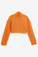 Оранжевый короткий свитшот Calvin Klein Jeans, оранжевый