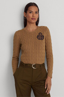 Хлопковый вязаный свитер Montiva Bullion Lauren Ralph Lauren, коричневый