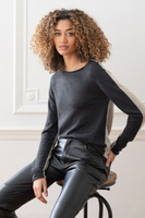 Серый тонкий свитер с круглым вырезом Celtic & Co из шерсти мериноса Celtic & Co. , серый