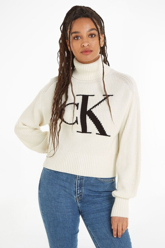 Джинсы-свитер Calvin Klein с логотипом Calvin Klein Jeans, бежевый