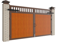 Распашные ворота DoorHan с заполнением сэндвич-панелями