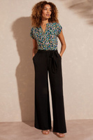Комбинезон 2-в-1 с короткими рукавами и широкими трикотажными брюками Love & Roses, синий
