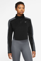 Dri-FIT Femme с длинными рукавами и короткой молнией Nike, черный