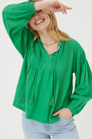 Блузка Freya FatFace с кружевом Fat Face, зеленый