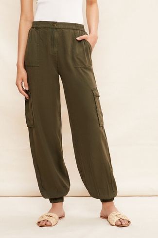 Мягкие армейские брюки из лиоцелла Friends Like These, зеленый