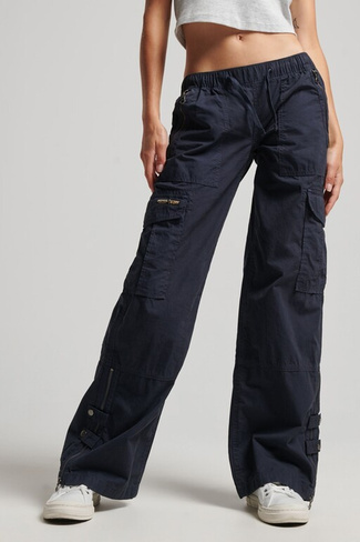 Широкие брюки карго с заниженной талией Superdry, синий