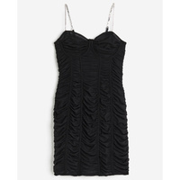 Платье H&M Rhinestone-strap Bodycon, черный