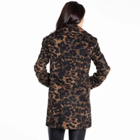 Женское пальто-кокон из смесовой шерсти Fleet Street с леопардовым принтом Fleet Street