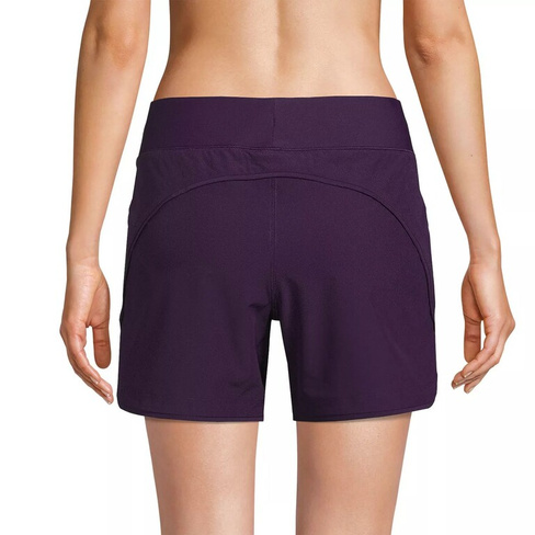 Женские быстросохнущие шорты для плавания с эластичной резинкой на талии длиной 5 дюймов, пышной формы, Lands End Lands'