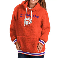 Женский пуловер с капюшоном G-III 4Her от Carl Banks Orange Clemson Tigers Game Over Sherpa G-III