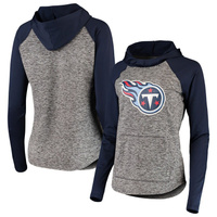 Женский пуловер с капюшоном G-III 4Her от Carl Banks Heathered Grey/темно-синий Tennessee Titans Championship Ring G-III