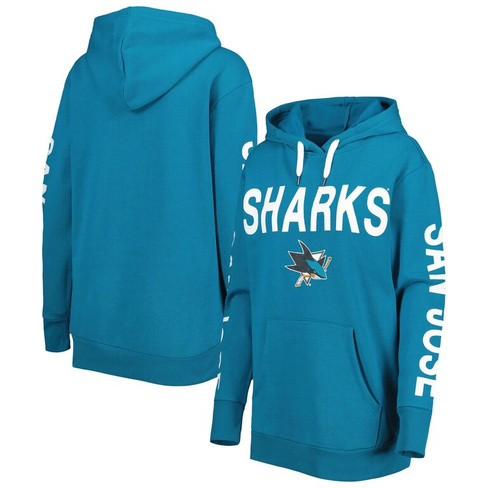 Женский пуловер с капюшоном G-III 4Her от Carl Banks Teal San Jose Sharks Extra Inning G-III