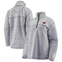 Женская серая куртка-пуловер с молнией четверти из шерпа G-III 4Her by Carl Banks Arizona Cardinals G-III