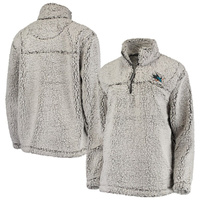 Женский серый пуловер из шерпа с молнией четверть четверти G-III 4Her by Carl Banks San Jose Sharks G-III