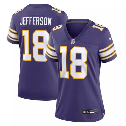Женское классическое игровое джерси Nike Justin Jefferson Purple Minnesota Vikings Classic Player Nike