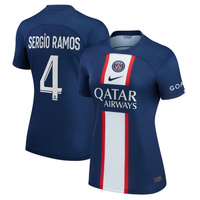 Женская джерси Nike Sergio Ramos Blue Paris Saint-Germain 2022/23 Home Replica Player Nike