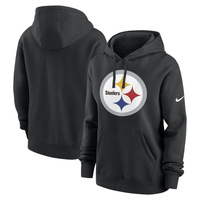 Женский флисовый пуловер с капюшоном с логотипом Nike, черный флисовый пуловер с логотипом Nike Pittsburgh Steelers Team
