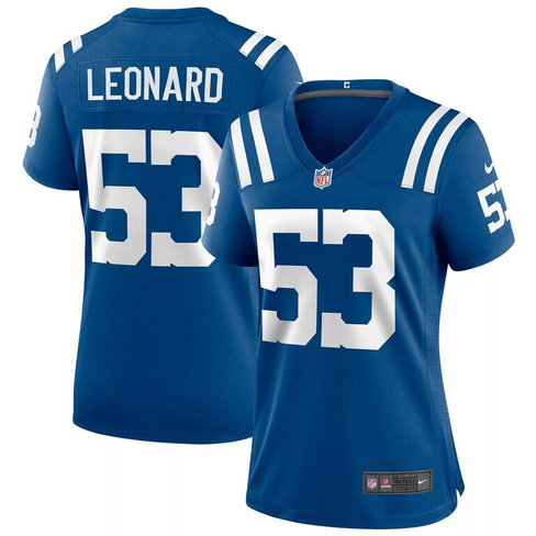 Женское джерси Nike Shaquille Leonard Royal Indianapolis Colts Player Game Nike