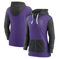 Женская худи с молнией во всю длину Nike Purple Colorado Rockies Nike