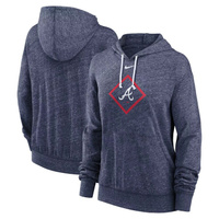 Женский темно-синий пуловер с капюшоном Nike Atlanta Braves Diamond Icon Gym Vintage Nike