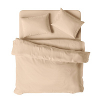 Комплект постельного белья 2-спальный страйп-сатин Verossa Stripe бежевый с простыней 220х240 см