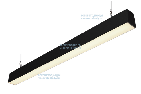 Модульный линейный светильник Кристалл 30 Вт 3400 Лм 4000-4500 K Прозрачный IP44 Черный класс 1