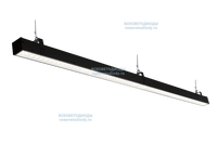 Светильник светодиодный Слимлайт 40 W 5000 Lm IP40 4000-4500 К Микропризма черный класс 1