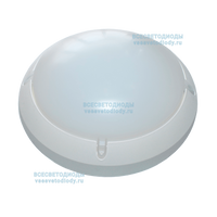 Светодиодный светильник ДБП-8вт круг,4000 K,600 Лм IP65 бел.пластик GAUSS