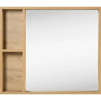 Зеркало для ванной Акваль Лофт В2.4.04.8.0.0 с полками 80x70 см цвет дуб вотан АКВАЛЬ В2.4.04.8.0.0 Лофт