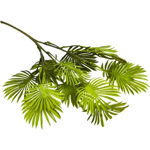Искусственное растение Ветка пальмы 30x49 см пластик цвет зеленый Без бренда искусственное растение