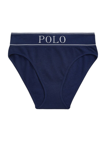 Трусы бикини с высокой посадкой и логотипом Polo Ralph Lauren, нави