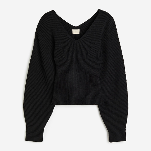 Свитер H&M Rib-knit Sweater, черный