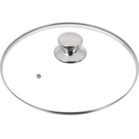 Крышка для посуды DANIKS стекло, 28 см, металлический обод, кнопка нержавеющая сталь, д5728 430310