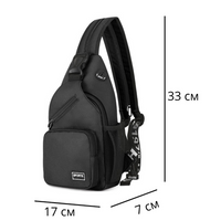 Рюкзак черный на каждый день/городской/плечевая сумка/небольшого размера/на одно плечо/унисекс sports