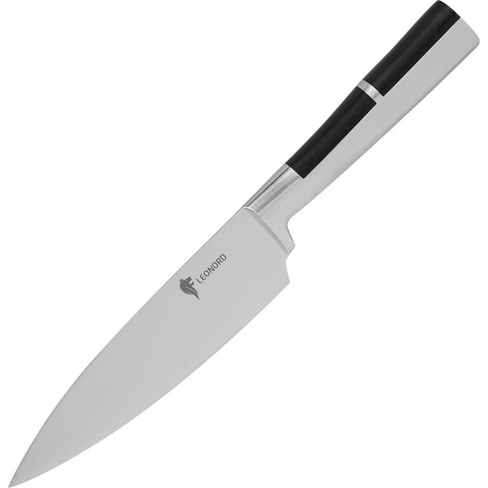 Поварской цельнометаллический нож Leonord profi с вставкой из абс пластика, 20 см