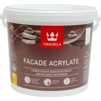 Краска для фасадов Tikkurila Facade Acrylate База С, 5 л 205610 700012345