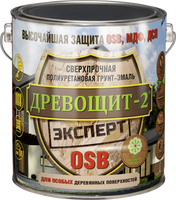 Древощит-2 Эксперт OSB база С 2,5 кг (сверхпрочная полиуретановая грунт-эмаль без запаха для OSB) Красковия