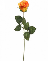 Цветок искусственный "Natur" Роза цвет желто-оранжевый 993-0039