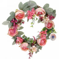 Искусственный цветы венок "Нежная роза" 42 см 951-202