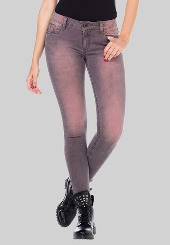 Узкие джинсы Cipo & Baxx, темно-розовый
