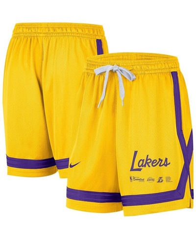Женские шорты Crossover Performance Los Angeles Lakers золотого цвета Nike, золотой