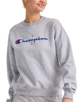 Женский флисовый свитшот с круглым вырезом и логотипом Champion