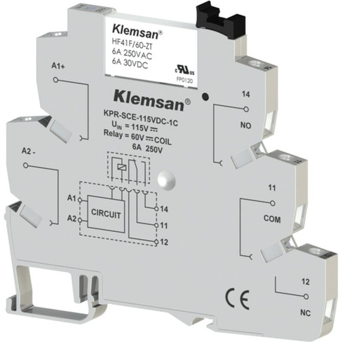 Интерфейсное реле Klemsan KPR-SCE-115VDC-1C;