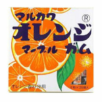 MARUKAWA Набор жевательных резинок, апельсин, в упаковке 25 коробочек х 6 шариков Marukawa Confectionery