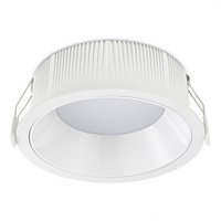 Светильник встраиваемый Белый LED 1x18W 3000K 1620Lm Ra80 120° IP20 D160xH60 100-240V ST755.538.18