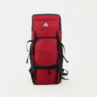Рюкзак туристический, 100 л, на стяжке, цвет бордовый TAIF