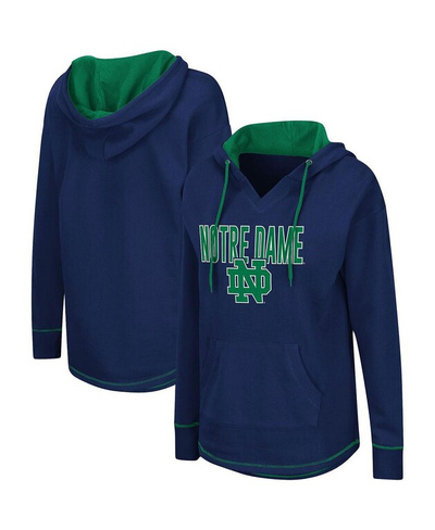 Женский темно-синий пуловер-туника с капюшоном Notre Dame Fighting Irish Tunic Colosseum, темно-синий